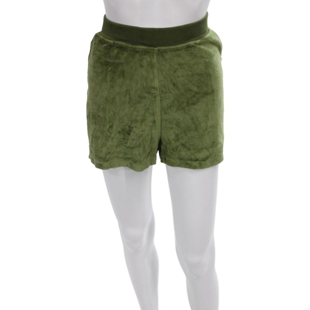 Kule Women Sweat Shorts Green 92% Cotton Athleisure Pull On Size M